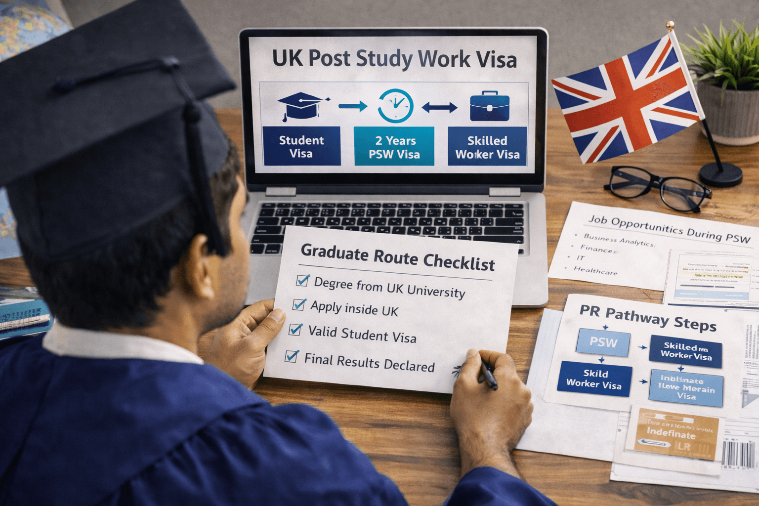 How the UK 2-Year PSW Visa Works for Students (Graduate Route Explained 2026)
