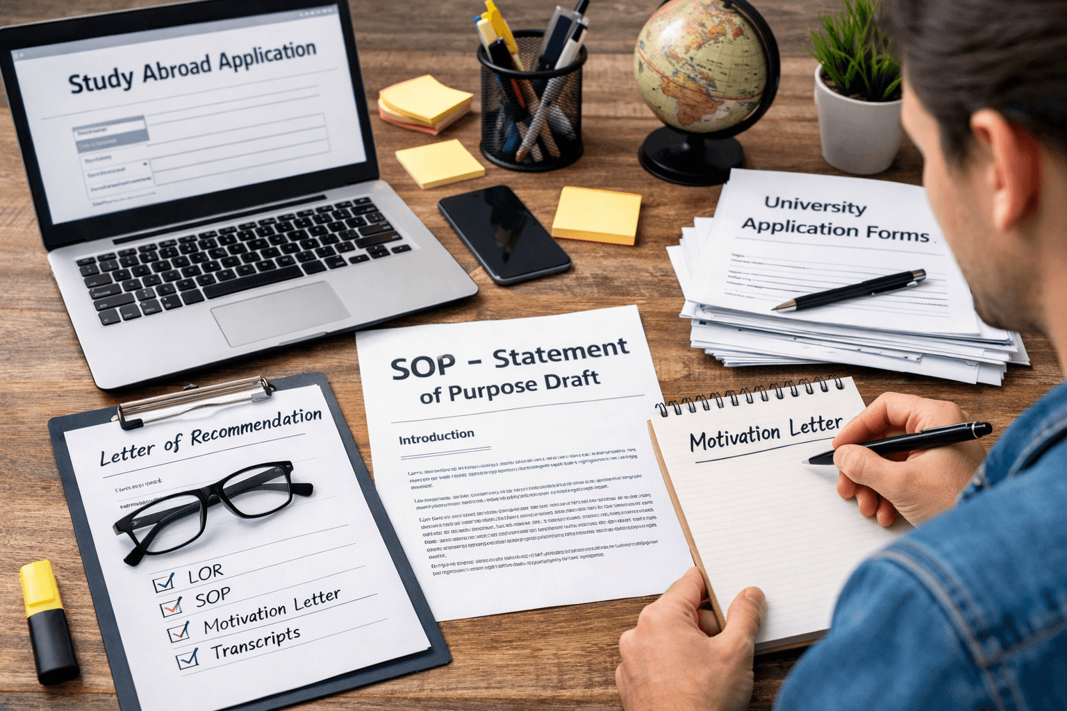 LOR vs SOP vs Motivation Letter – What’s the Difference? (Complete Guide for Study Abroad Applicants)